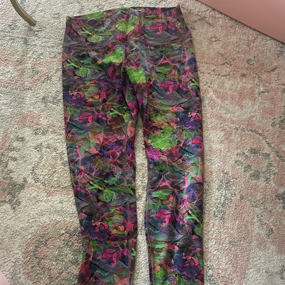 lululemon athletica Pants - lululemon athletica Multicolor Floral Print Wunder Train Leggings